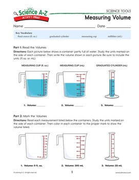 Science A-Z Liquid Measurement Grades 5-6 Science Unit